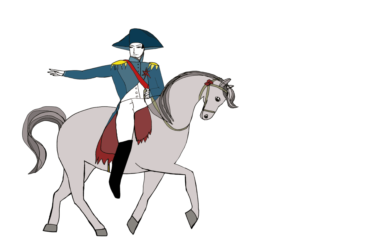 Napoleon Signet auf dem Pferd